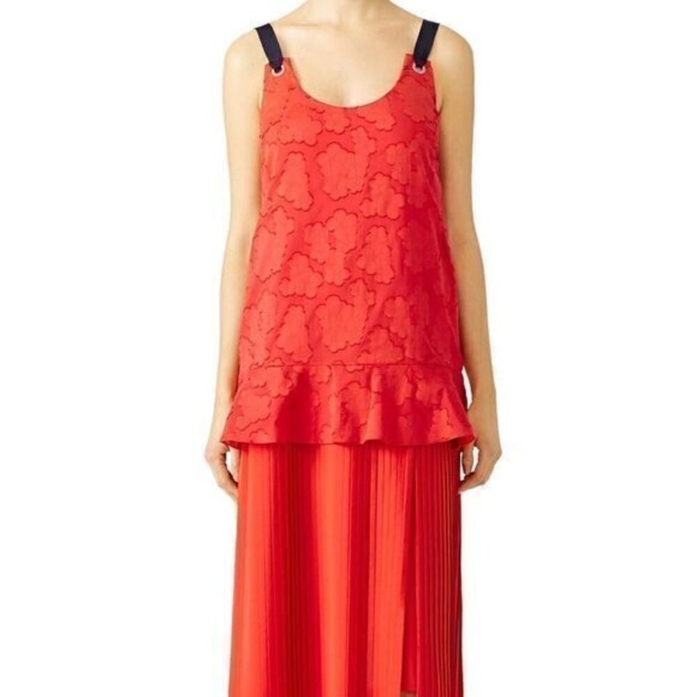 Mother of Pearl Red Floral Burnout Dress size 10R